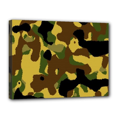 Camo Pattern  Canvas 16  X 12  (framed)