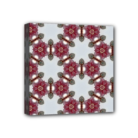 Cute Pretty Elegant Pattern Mini Canvas 4  X 4  (framed) by GardenOfOphir