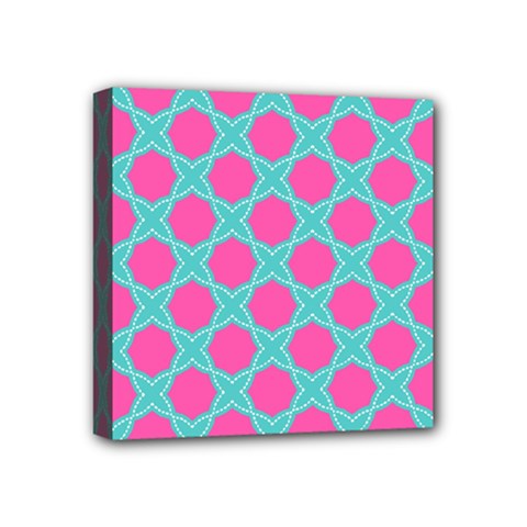 Cute Pretty Elegant Pattern Mini Canvas 4  X 4  (framed) by GardenOfOphir