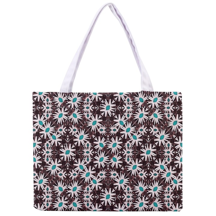 Modern Floral Geometric Pattern Tiny Tote Bag