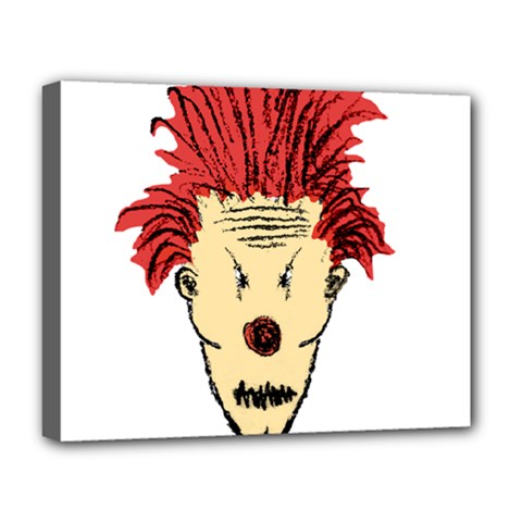 Evil Clown Hand Draw Illustration Deluxe Canvas 20  X 16  (framed) by dflcprints