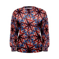 Heart Sahaped England Pattern Print Women s Sweatshirt by dflcprintsclothing