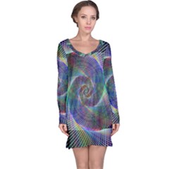 Psychedelic Spiral Long Sleeve Nightdress by StuffOrSomething