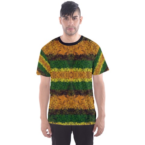 Tribal Floral Pattern Men s Sport Mesh Tee by dflcprintsclothing