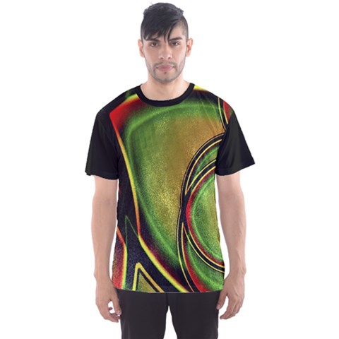 Multicolored Abstract Print Men s Sport Mesh Tee by dflcprintsclothing