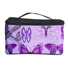 Purple Awareness Butterflies Cosmetic Storage Case by FunWithFibro