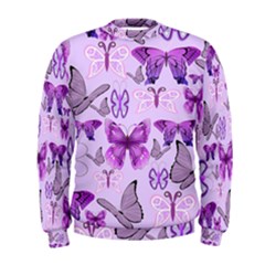 Purple Awareness Butterflies Men s Sweatshirt by FunWithFibro