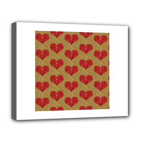 Sparkle Heart  Deluxe Canvas 20  X 16  (framed) by Kathrinlegg