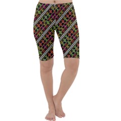 Colorful Tribal Print Cropped Leggings  by dflcprintsclothing