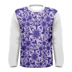 Decorative Floral Print Long Sleeve T-shirt (men) by dflcprintsclothing