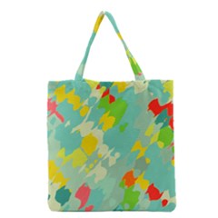 Smudged shapes Grocery Tote Bag