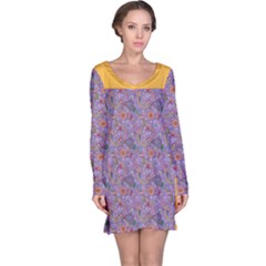 Purple Paisley Long Sleeve Nightdress by StuffOrSomething