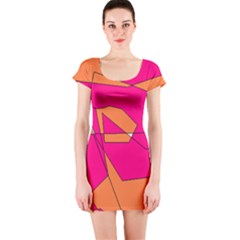 Red Orange 5000 Short Sleeve Bodycon Dress by yoursparklingshop