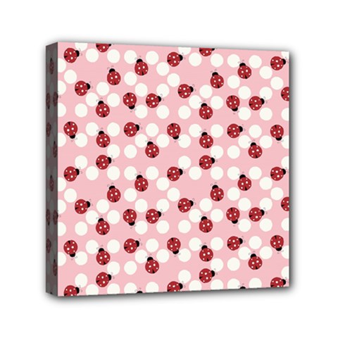 Spot The Ladybug Mini Canvas 6  X 6  (framed) by Kathrinlegg