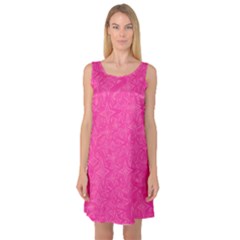 Abstract Stars In Hot Pink Sleeveless Satin Nightdress by StuffOrSomething