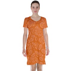 Orange Abstract 45s Short Sleeve Nightdress by StuffOrSomething