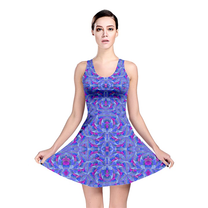 Decorative Ornate Print 2 Reversible Skater Dress