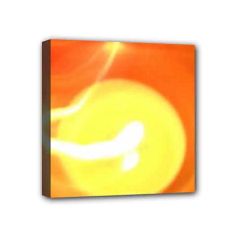 Orange Yellow Flame 5000 Mini Canvas 4  X 4  (framed)