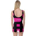 Hot Pink Black Vape  Women s Boyleg One Piece Swimsuit View2