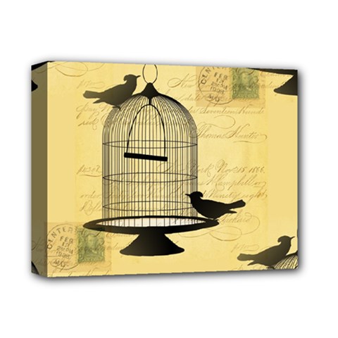 Victorian Birdcage Deluxe Canvas 14  X 11  (framed)
