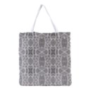 Grey White Tiles Geometry Stone Mosaic Pattern Grocery Tote Bag View1