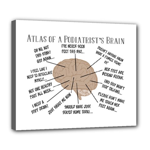 Atlas Of A Podiatrist s Brain Deluxe Canvas 24  X 20  (framed) by GailGabel