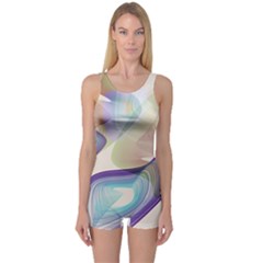 Abstract Women s Boyleg One Piece Swimsuit by infloence