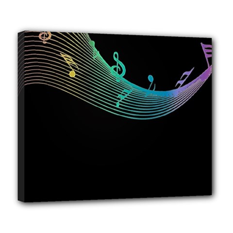 Musical Wave Deluxe Canvas 24  X 20  (framed)