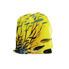 Yellow Dream Drawstring Pouch (large)