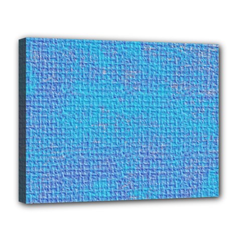 Textured Blue & Purple Abstract Canvas 14  X 11  (framed) by StuffOrSomething