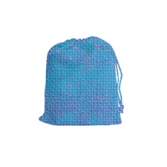 Textured Blue & Purple Abstract Drawstring Pouch (medium) by StuffOrSomething