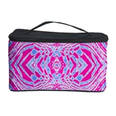 Trippy Florescent Pink Blue Abstract  Cosmetic Storage Case by OCDesignss