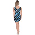 Bright Blue Tiger Bling Pattern  Bodycon Dress View4