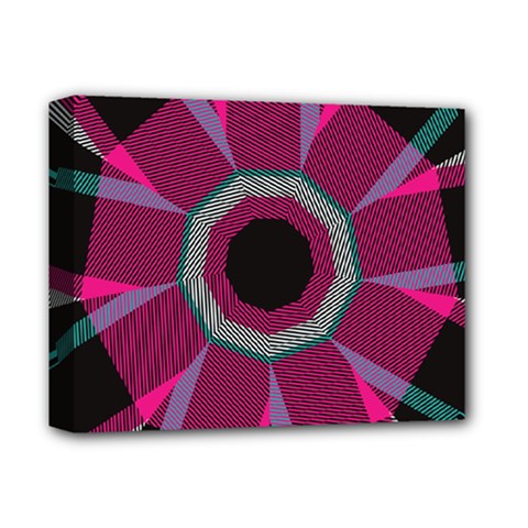 Striped Hole Deluxe Canvas 14  X 11  (stretched) by LalyLauraFLM