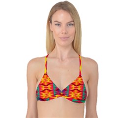 Colorful Tribal Texture Reversible Tri Bikini Top by LalyLauraFLM