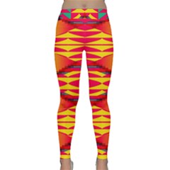 Colorful Tribal Texture Yoga Leggings