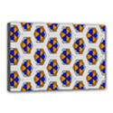 Orange blue honeycomb pattern Canvas 18  x 12  (Stretched) View1