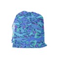 Blue Confetti Storm Drawstring Pouch (Large) View2