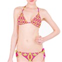 Pink and Yellow Rave Pattern Bikini View1