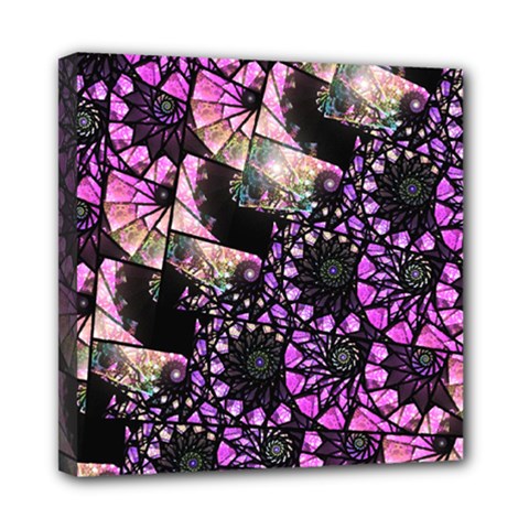 Hippy Fractal Spiral Stacks Mini Canvas 8  X 8  (framed) by KirstenStar