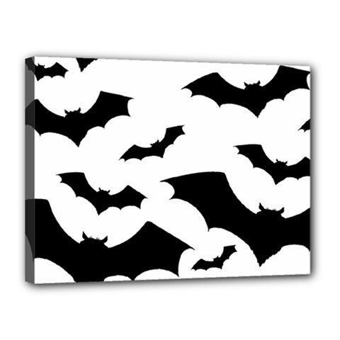 Deathrock Bats Canvas 16  X 12  (framed) by ArtistRoseanneJones