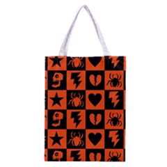 Goth Punk Checkers Classic Tote Bag by ArtistRoseanneJones