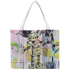 Graffiti Graphic Robot Tiny Tote Bag