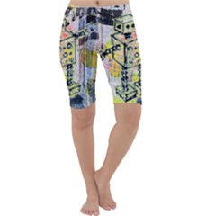 Graffiti Graphic Robot Cropped Leggings 