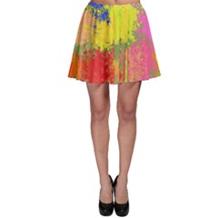 Colorful Paint Spotsskater Skirt by LalyLauraFLM