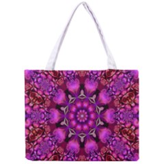 Pink Fractal Kaleidoscope  Tiny Tote Bag by KirstenStar