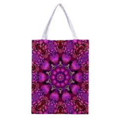 Pink Fractal Kaleidoscope  Classic Tote Bag by KirstenStar