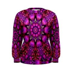 Pink Fractal Kaleidoscope  Women s Sweatshirt by KirstenStar