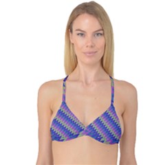 Diagonal Chevron Pattern Reversible Tri Bikini Top by LalyLauraFLM