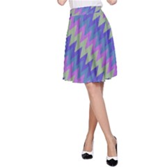 Diagonal chevron pattern A-line Skirt
